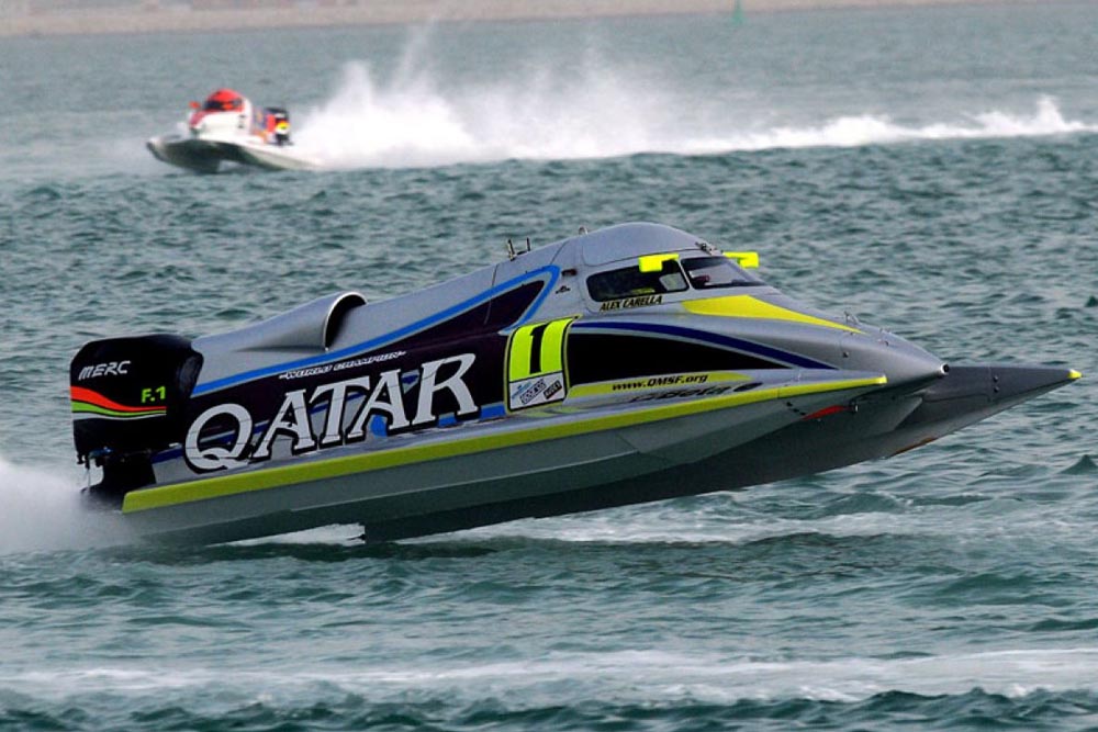 Mondiale F1 inshore: Qatar, vittoria per Alex Carella, quarto Francesco Cantando