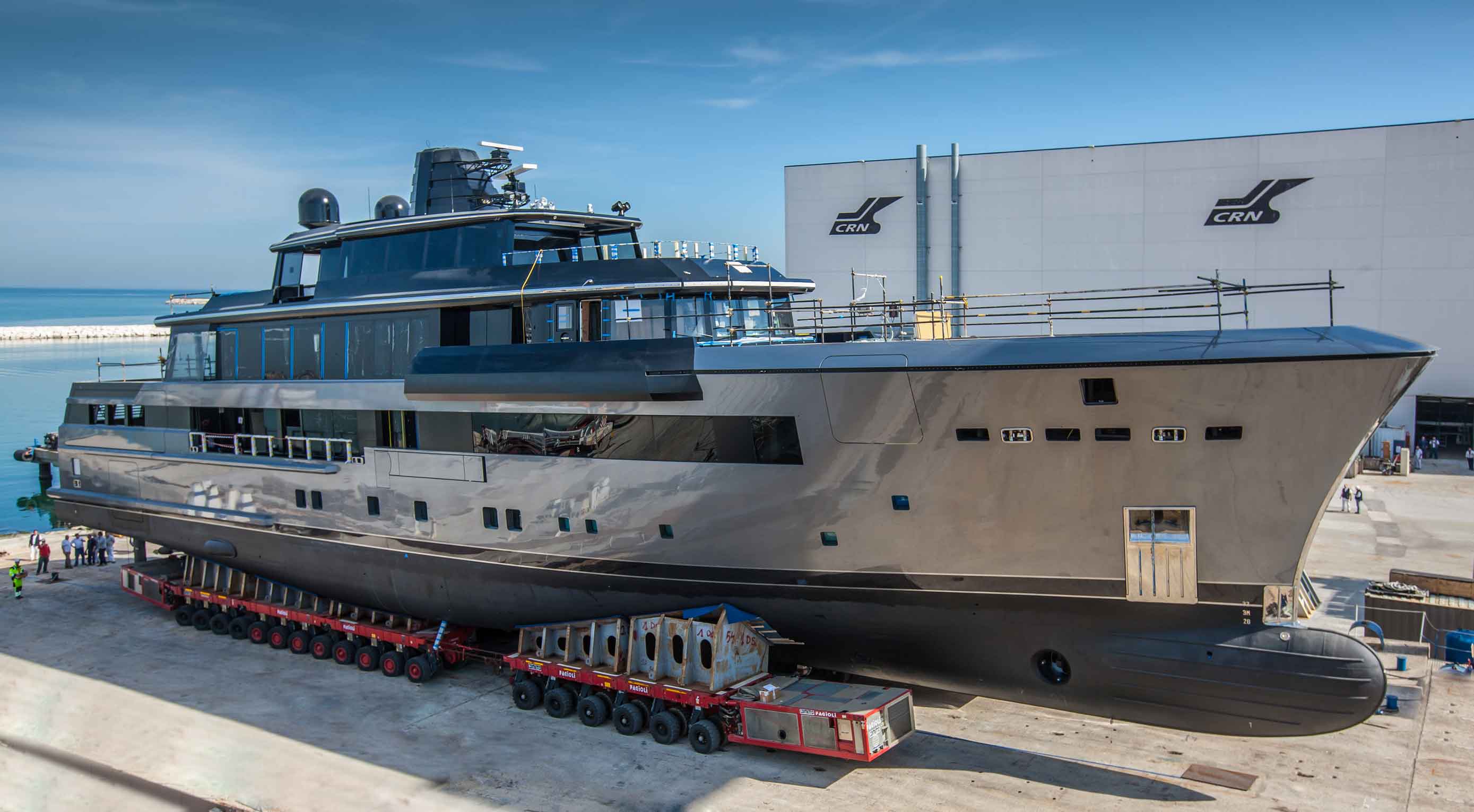 M/Y CRN 134, tra un mese il varo