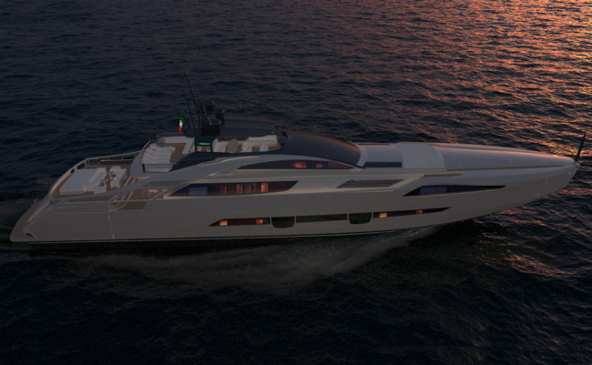 Pershing 140 rendering profilo NOTTURNO 22-09-15