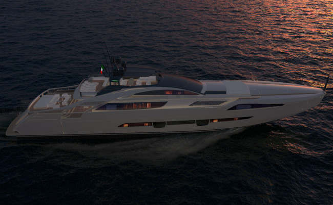 Pershing 140 rendering profilo NOTTURNO 22-09-15