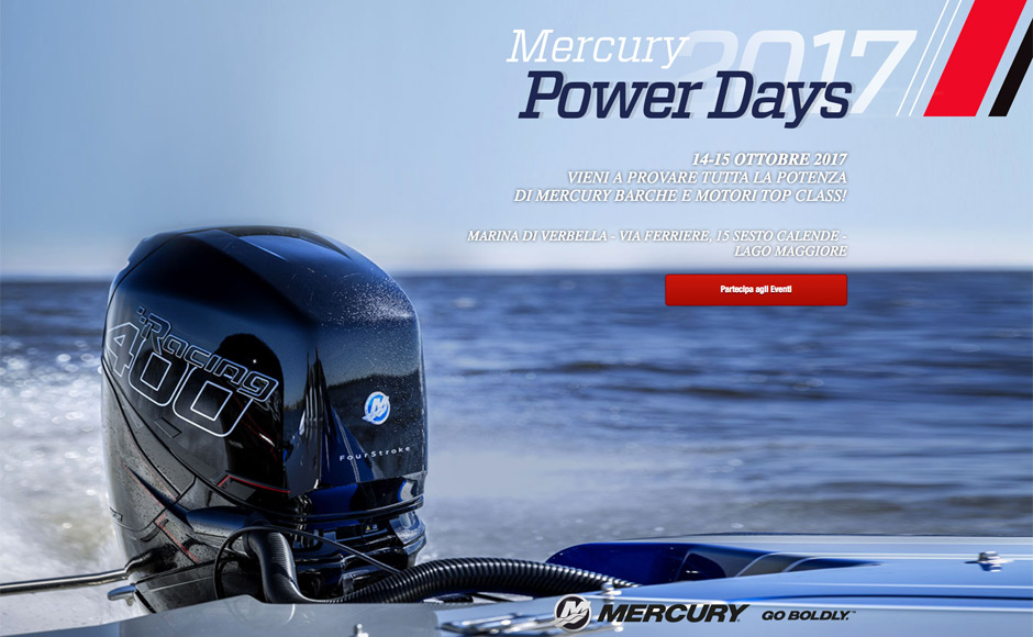 Mercury Power Days 2017 a Marina di Verbella: 9 barche in prova