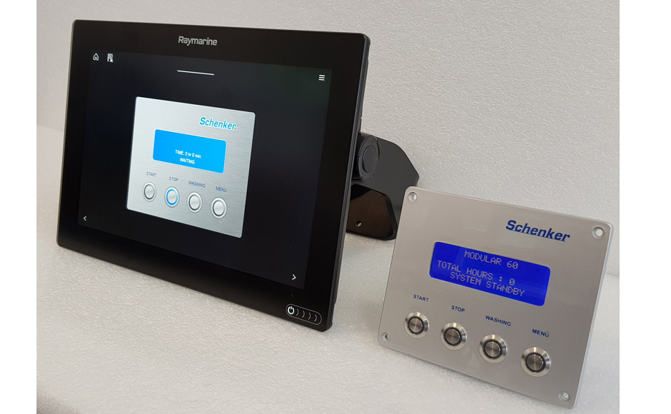 Raymarine e Schenker, come ti gestisco il dissalatore con il touchscreen