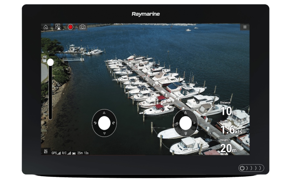 Raymarine LightHouse 3.6 ti porta in cielo con Axiom UAV per il drone