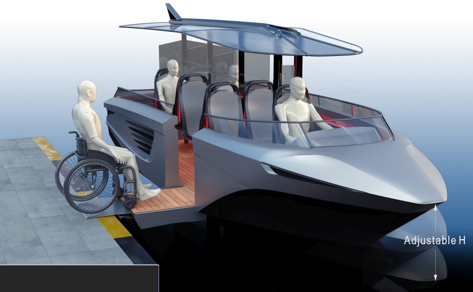 GerrisBoats: una barca a elementi mobili adatta come taxi e ottima per i servizi sociali