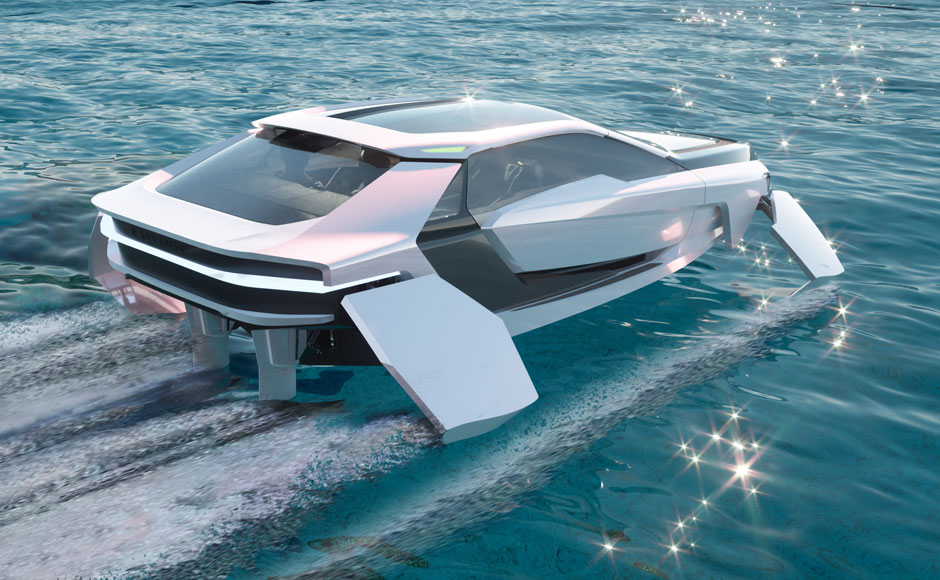 Future-E, il tender futuribile che coi foil vola sul mare a propulsione elettrica