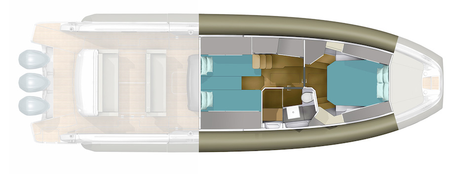 Joker Clubman 44 - Layout sottocoperta.