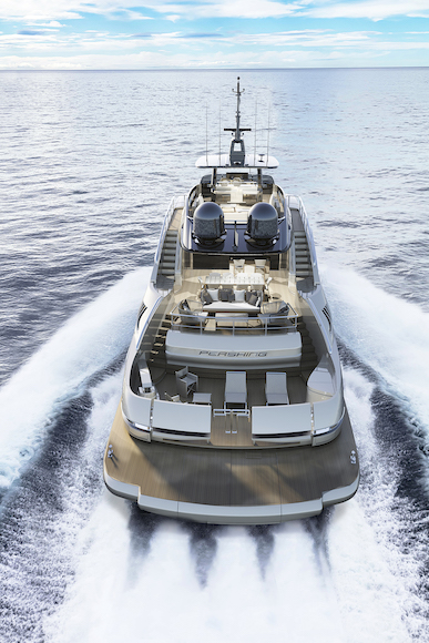 Pershing GTX116 in navigazione.