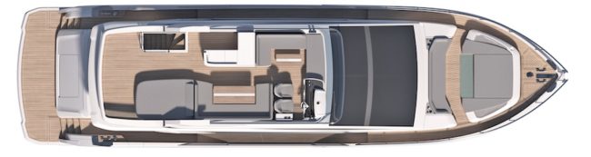 Pearl 72 layout flying bridge.