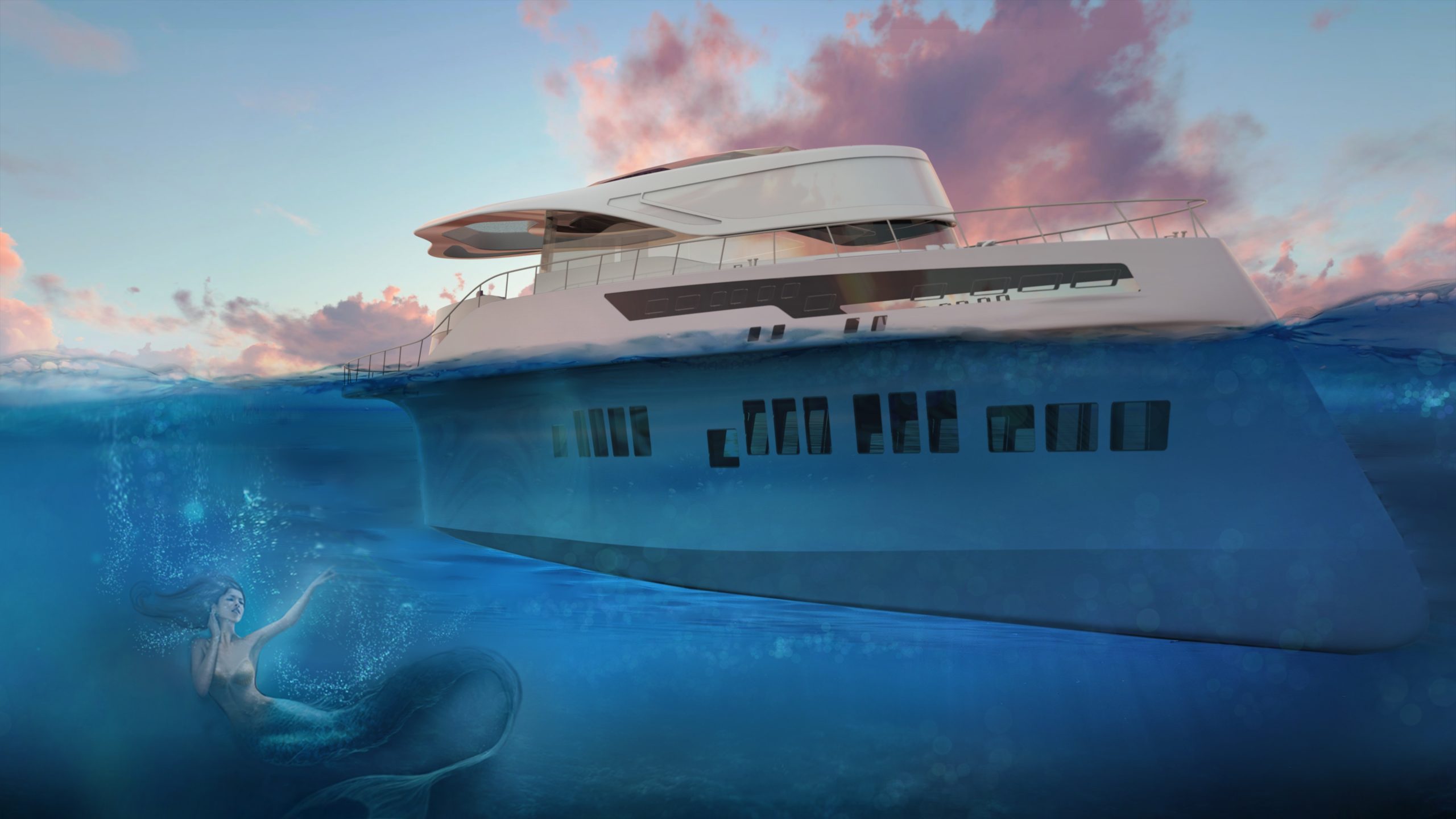 Super yacht o sottomarino? Ecco il rivoluzionario concept Amethyste con vista subaquea