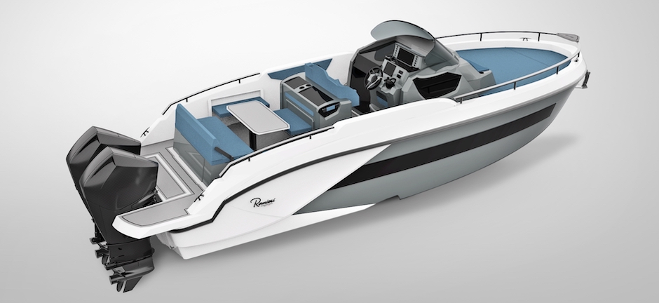 Ranieri Next 275 LX - Render vista dall'alto.