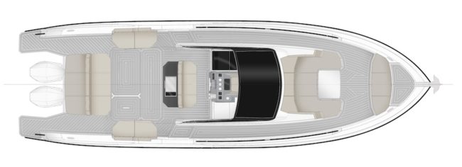 Rio Daytona 35 - Layout ponte di coperta.