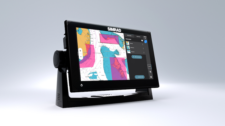 Chartplotter Simrad NSX con cartografia.