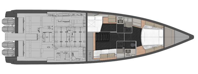 Wally wallypower58x, layout sottocoperta optional.