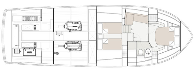 Layout degli interni del Santasevera 52.