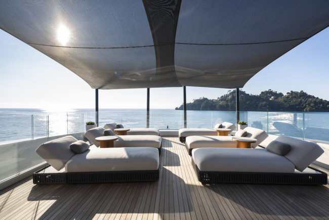 Sun area sull'upper deck.