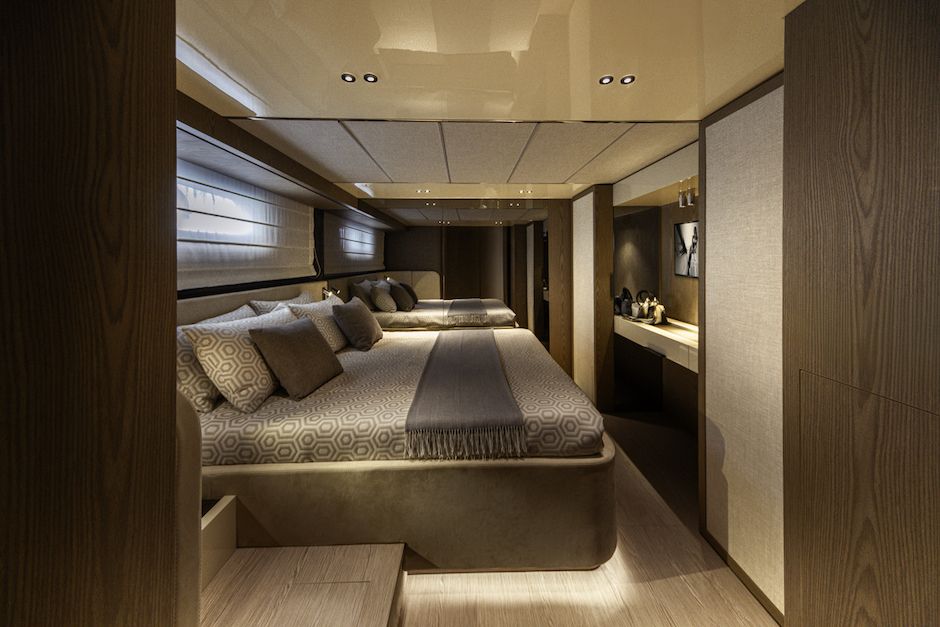 Cabina armatoriale dell'Invictus ST550.