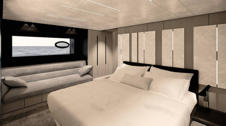 Cabina armatoriale del Pershing GTX70.