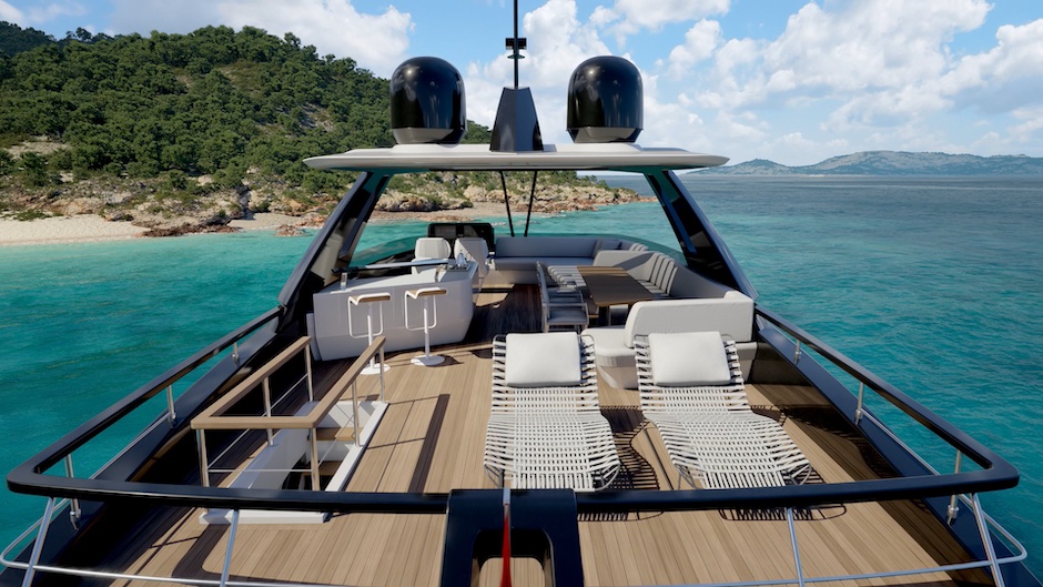 Flybridge del Ferretti 800.