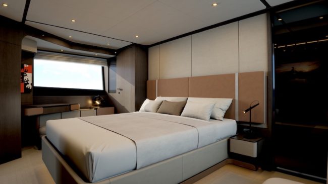 Cabina armatoriale del Ferretti 800.