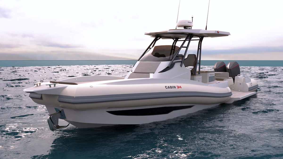 BFF Uniko C34, indole sportiva e classe in un gommone per la crociera comoda