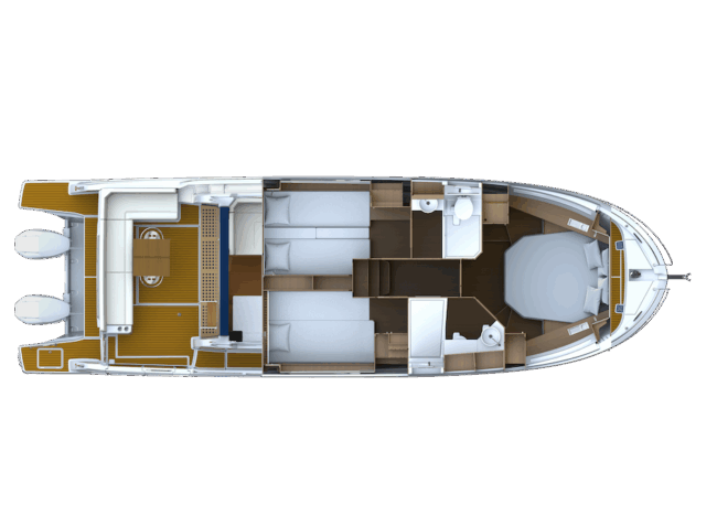 Beneteau Antares 12 Coupé - Layout sottocoperta.