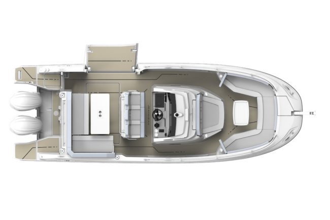 Layout di coperta col pozzetto allestito.