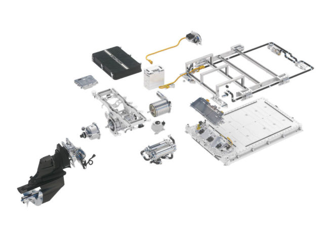 Powertrain elettrico Porsche Macan.