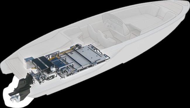 Motore elettrico Porsche Macan su Frauscher x Porsche 790 Spectre.
