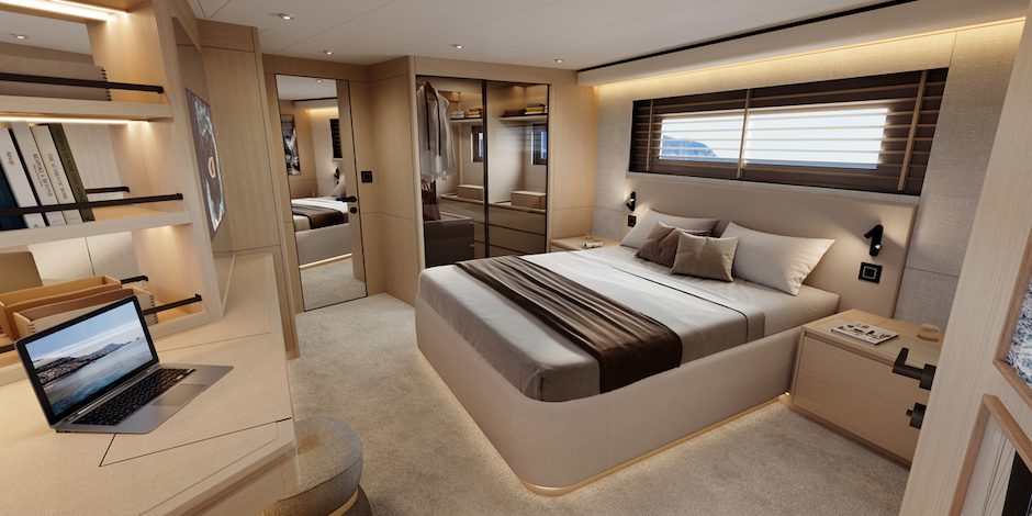 Cabina armatoriale del Pardo GT65.
