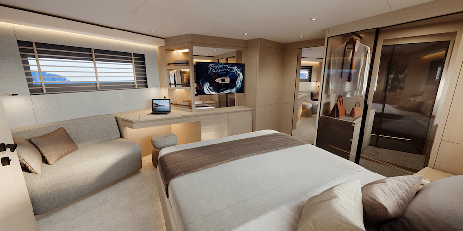Cabina armatoriale del Pardo GT65.