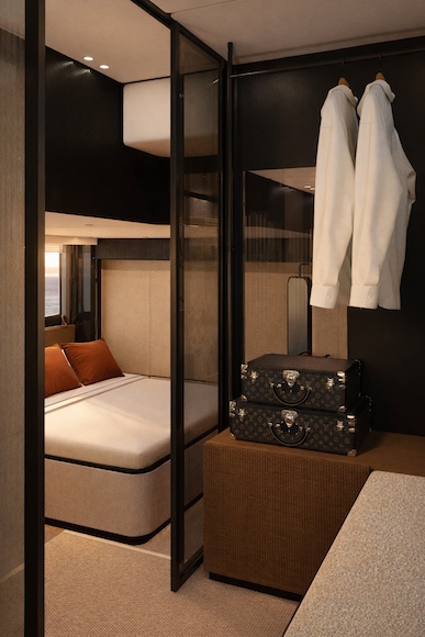 Cabina armadio nella suite dell'armatore.