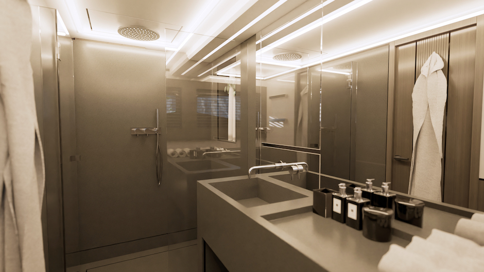 Bagno en-suite dell'armatore.