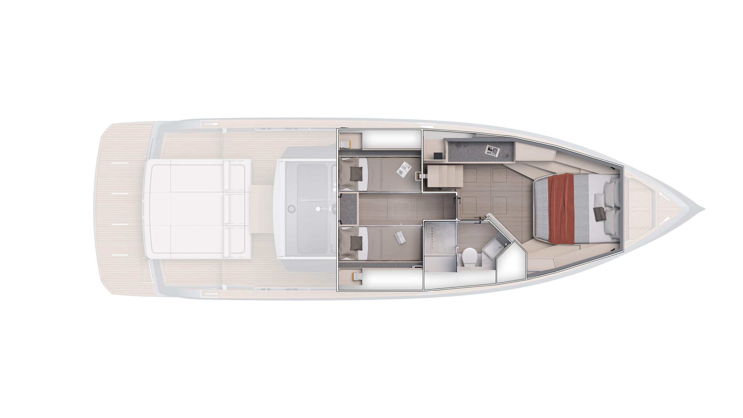 Layout sottocoperta standard.