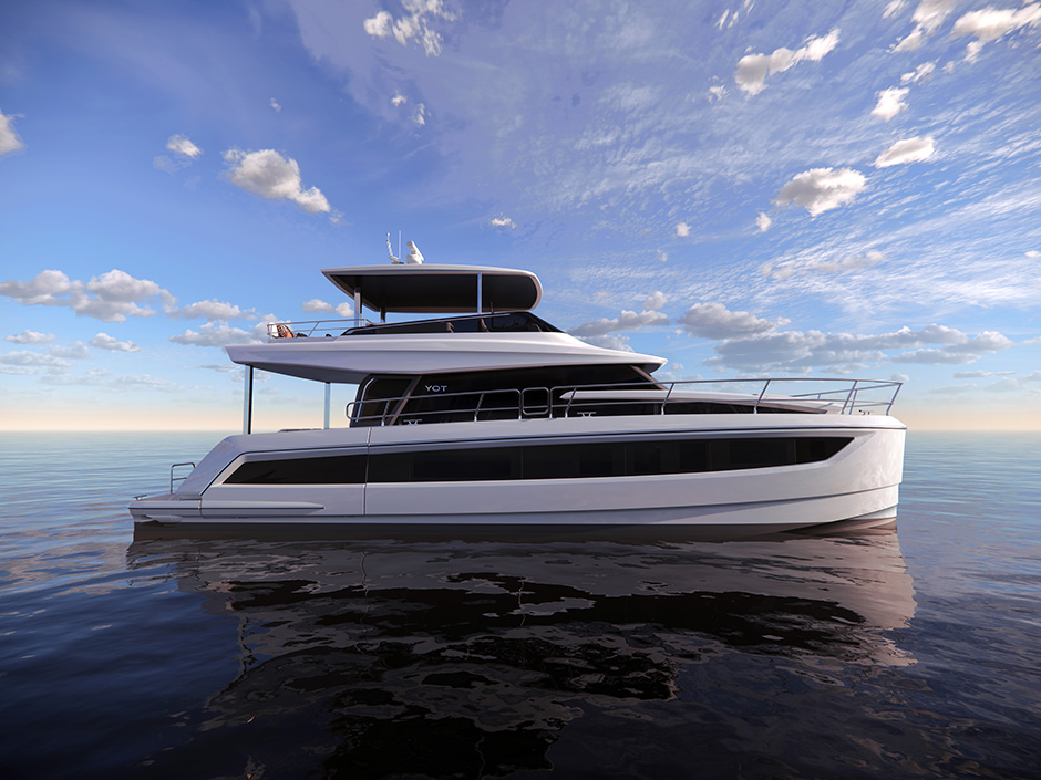 Novità 2027: Yot 53, con la nuova ammiraglia, la gamma di catamarani a motore di CatanaGroup sale a 16 metri