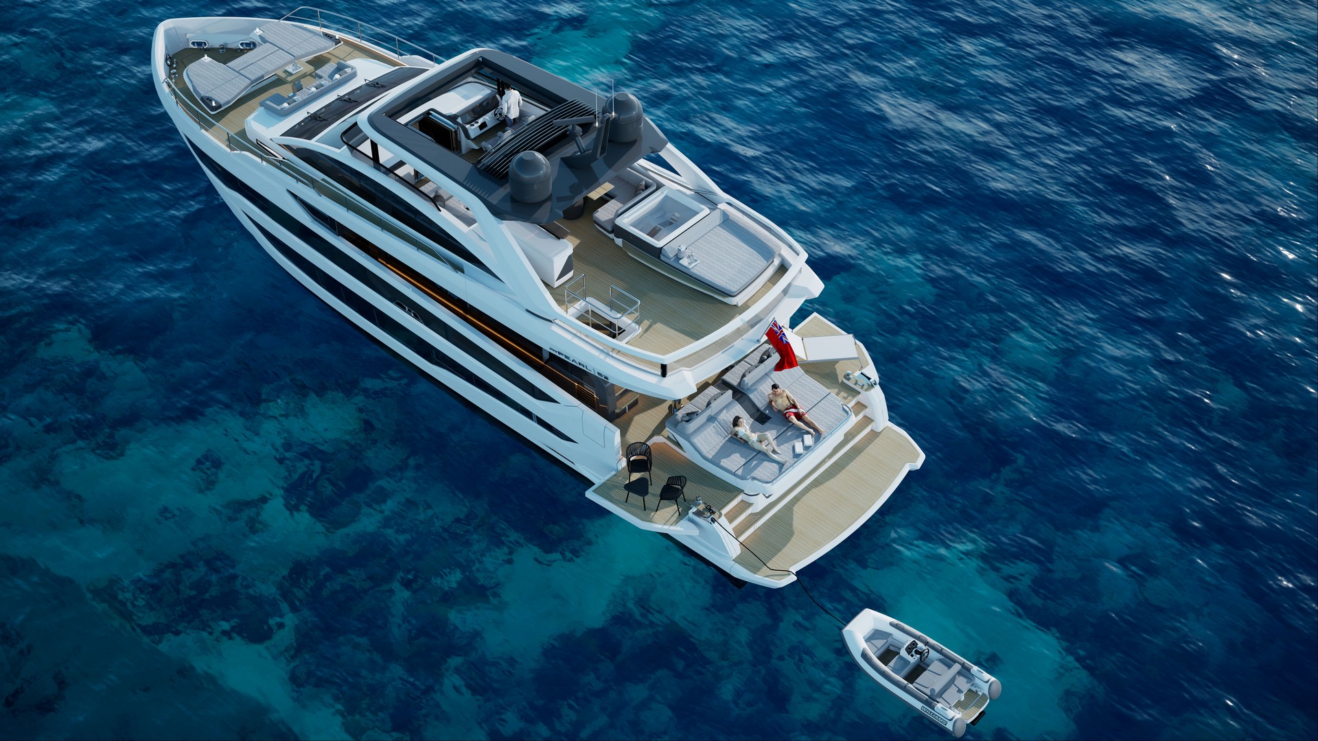 Pearl 82, vista esterna della barca.