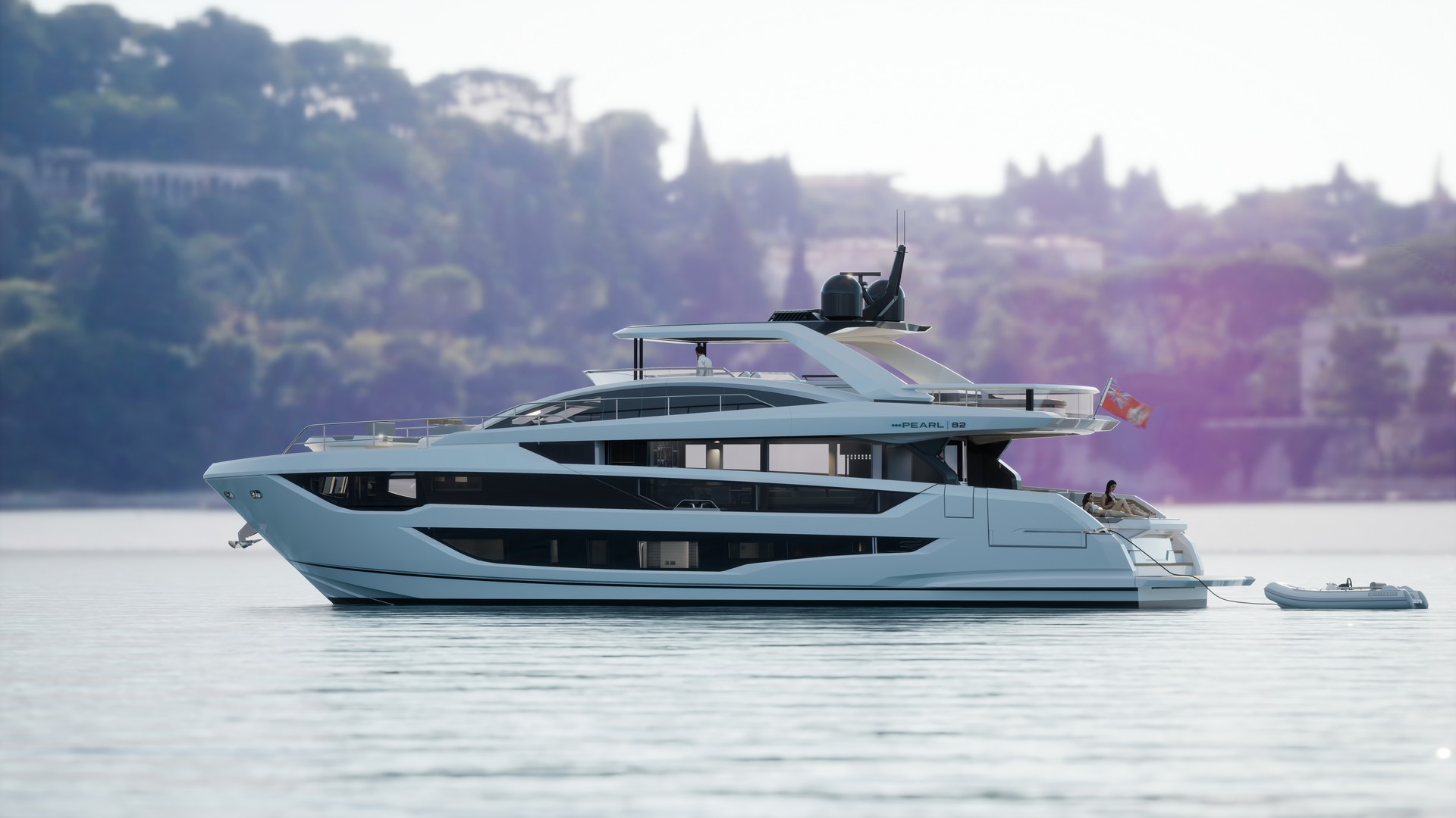 Pearl 82, vista esterna della barca.