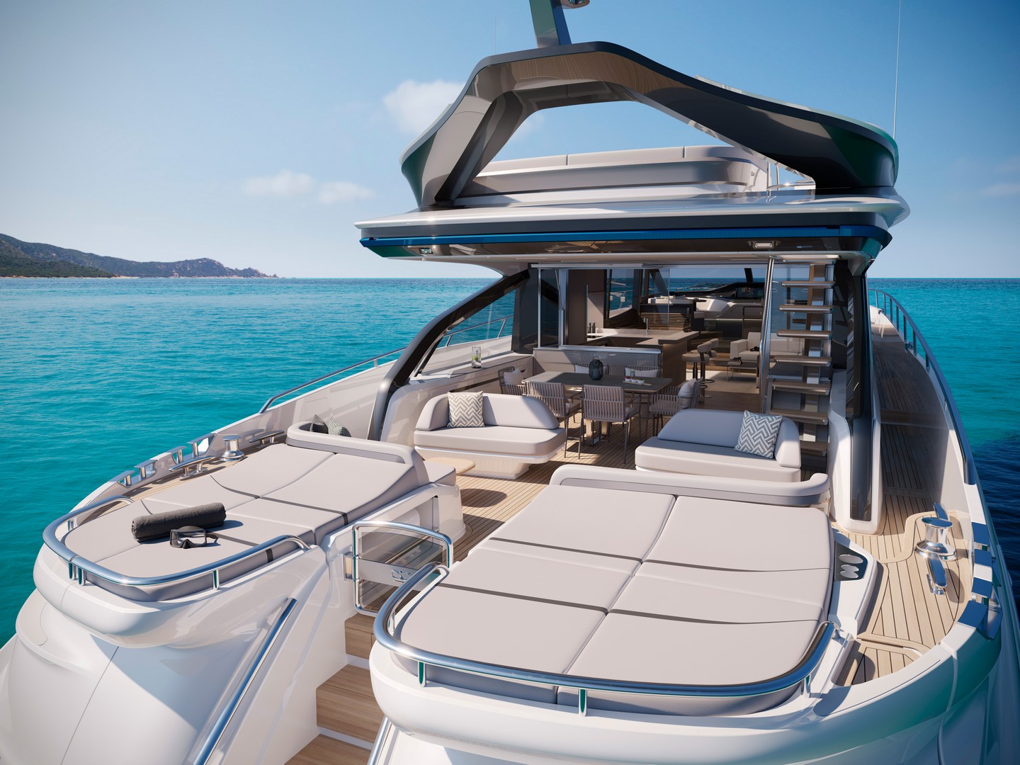 Princess S80 - Vista di poppa.