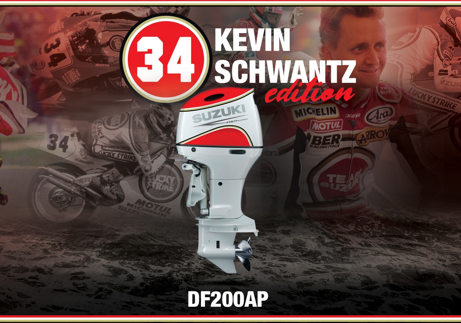 Suzuki DF200AP Kevin Schwantz: il fuoribordo esclusivo che celebra un mito del Motomondiale
