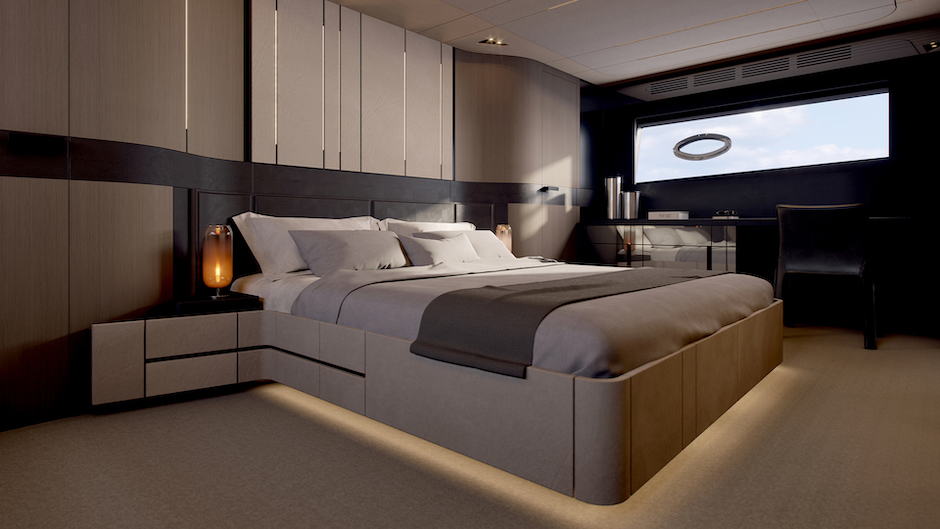 Cabina armatoriale del Pershing GTX90.