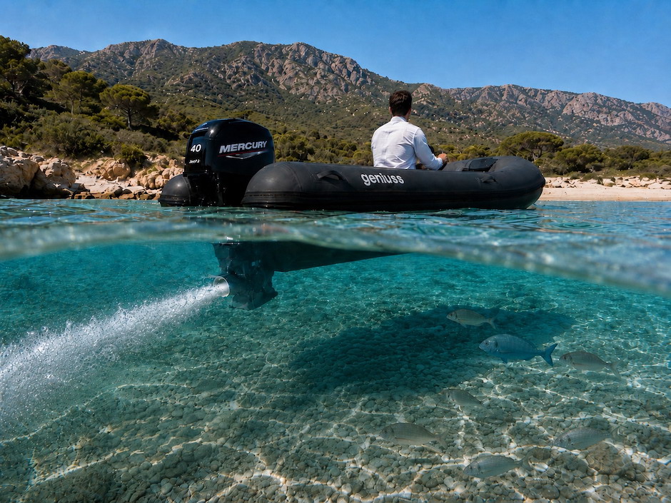 Geniuss HTS Cruiser 380 e Mercury 40 Jet Power, un package che non teme i bassi fondali